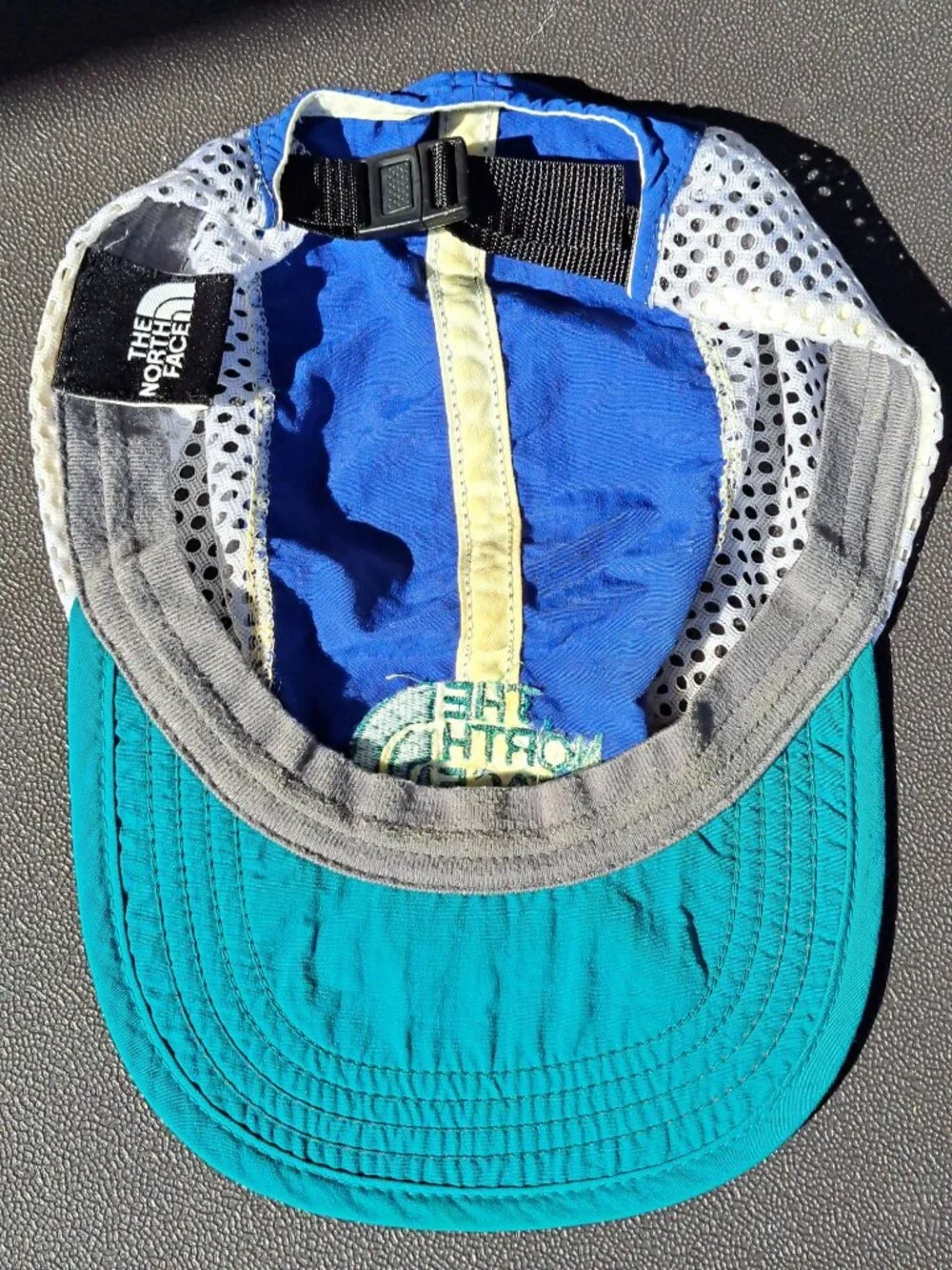 Vintage The North Face Colorful Mesh Soft Brim Hat  Blue Teal Maroon Unisex